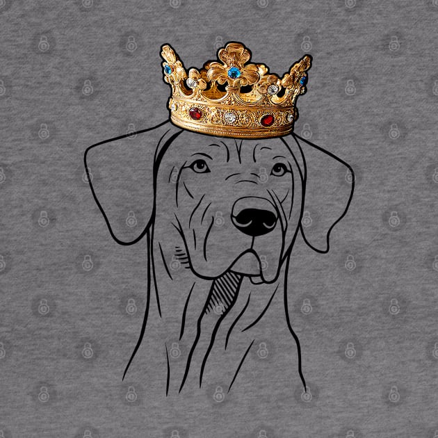 Rhodesian Ridgeback Dog King Queen Wearing Crown by millersye